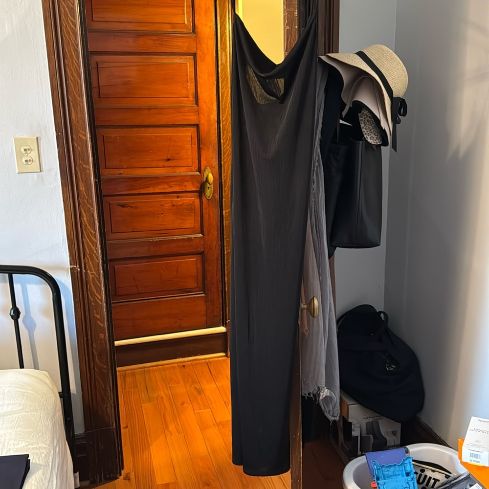 NWT Free People Black Low Back Dress- L